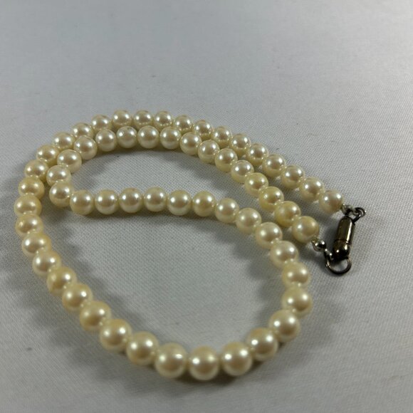 Lot 6 Pieces Faux Pearl Necklaces Stretch Bracelets Twisted Some Vintage - Picture 6 of 16